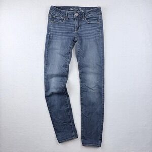 American Eagle Women's Stretch Skinny Denim Jeans Size 2 Regular